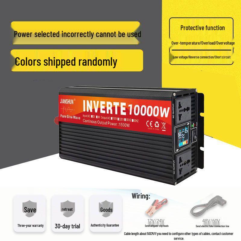 High-Power Vehicle-Mounted Inverter: 12V/48V/60V to 220V Converter for Tricycles