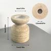 New Natural Marble Travertine Candle Holder Double-sided Design Home Decor Desktop Aromatherapy Stand Christmas Handmade Durable