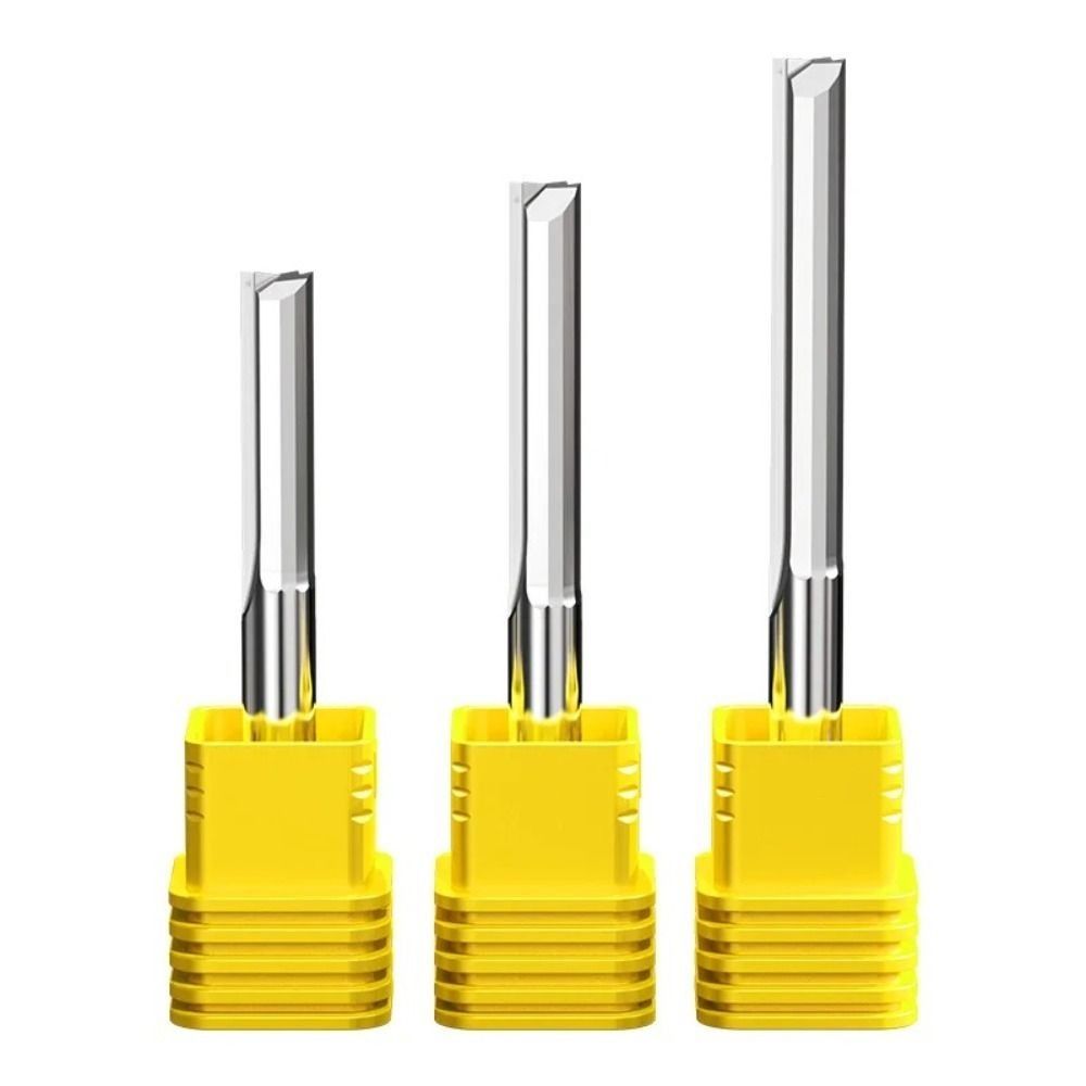 4/6mm Shank 2 Flute End Mill Tungsten Carbide CNC Router Bit Straight Slot Milling Cutter