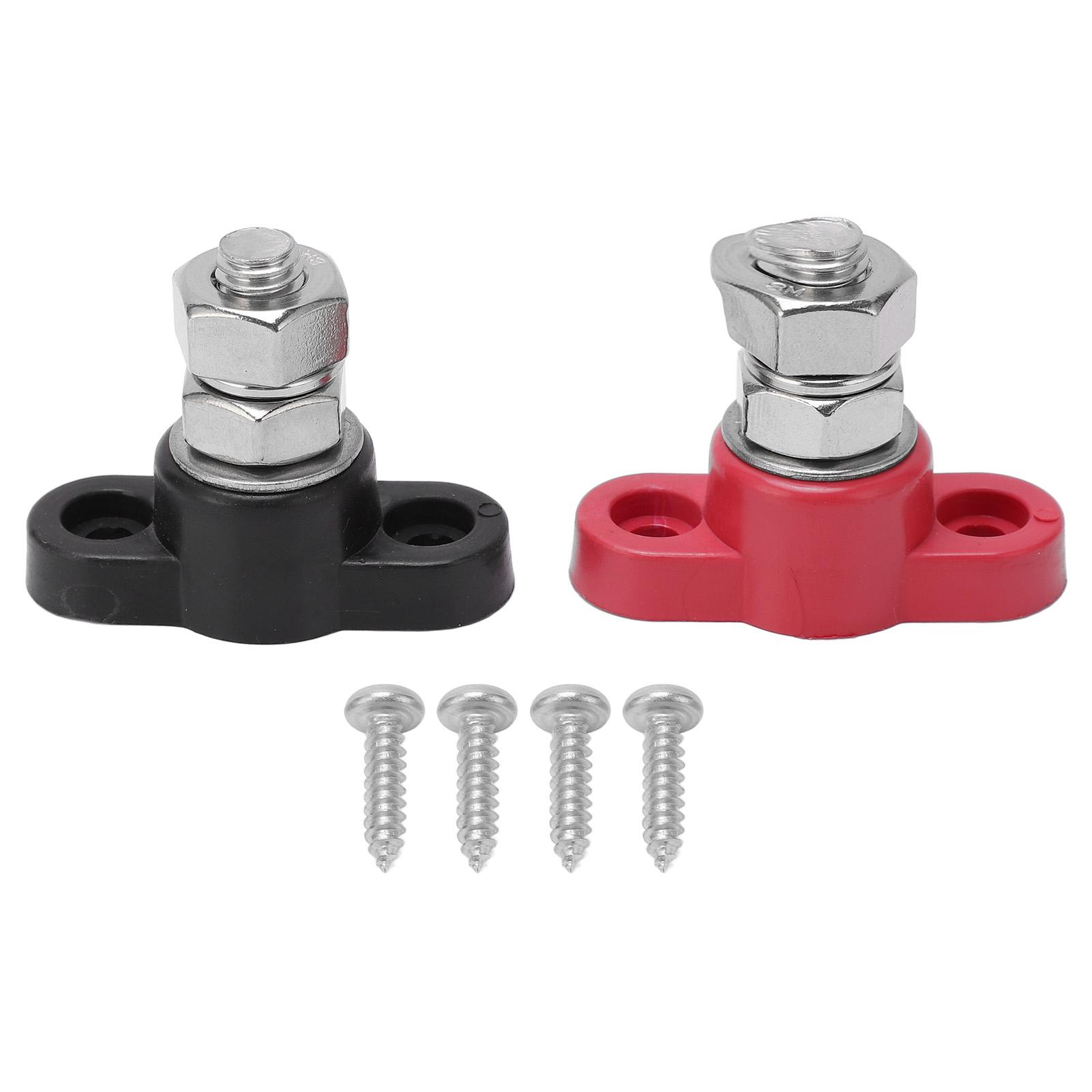 

Battery Terminal Blocks 12V 24V Safe Red Black Power Stud Battery Junction Block Post Battery Distribution Terminal Block