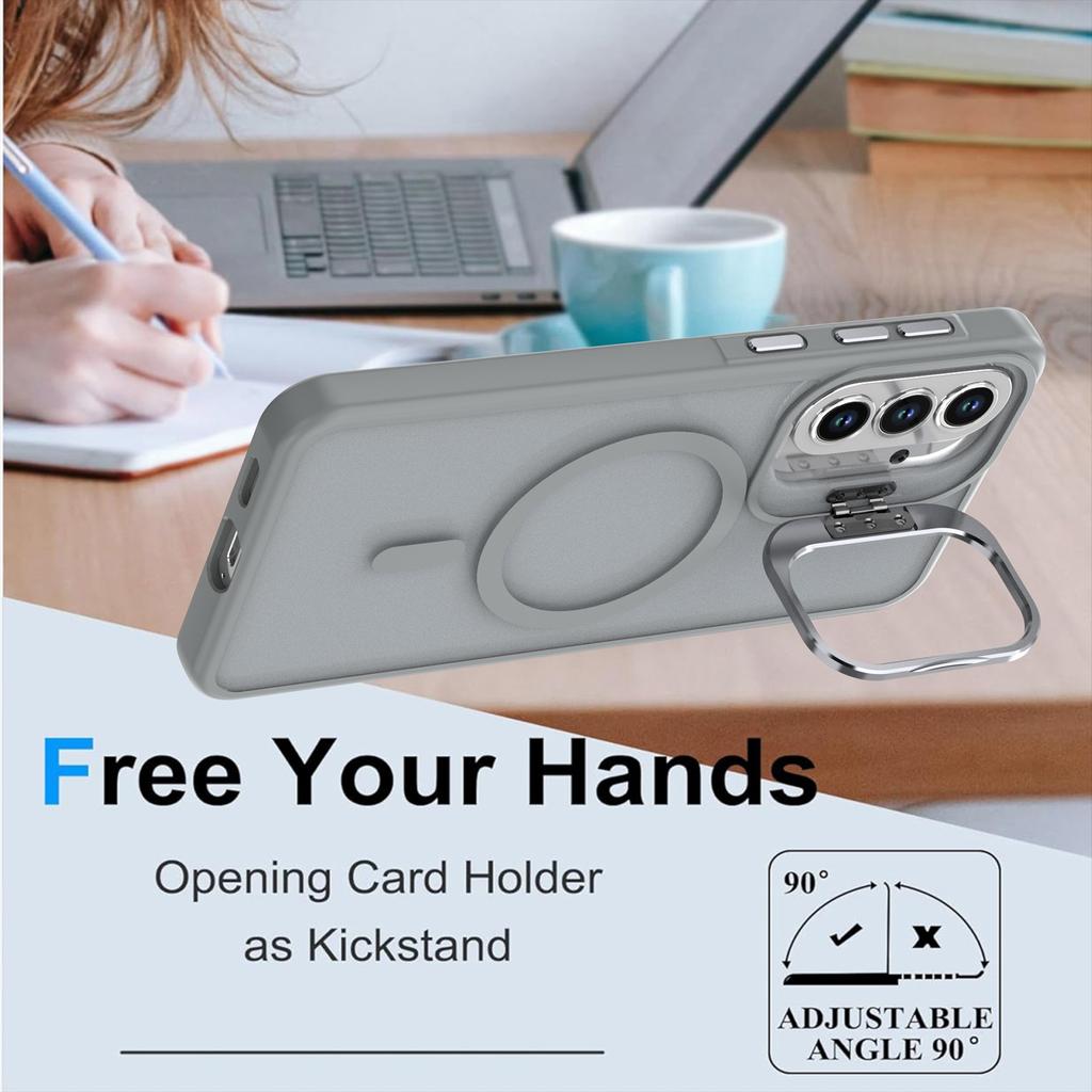 Magnetic Case For Samsung Galaxy A26 5G / A17 5G / A17 4G / A16 5G / A16 4G Foldable Kickstand Matte PC + TPU Phone Cover