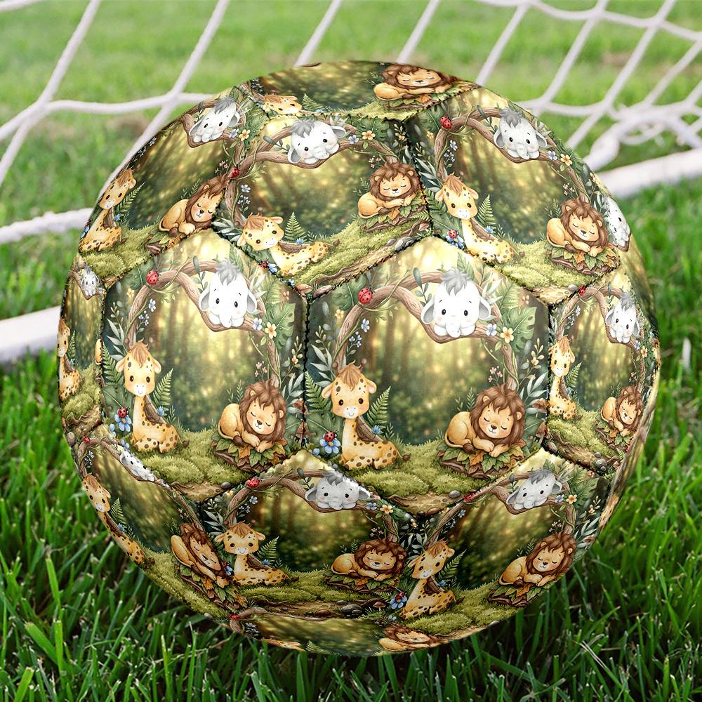 1pc Forest Friends Size 5 Soccer Ball Professional Match Training Football Indoor &Outdoor Sports Ball Training Ball Lightweight Durable y57