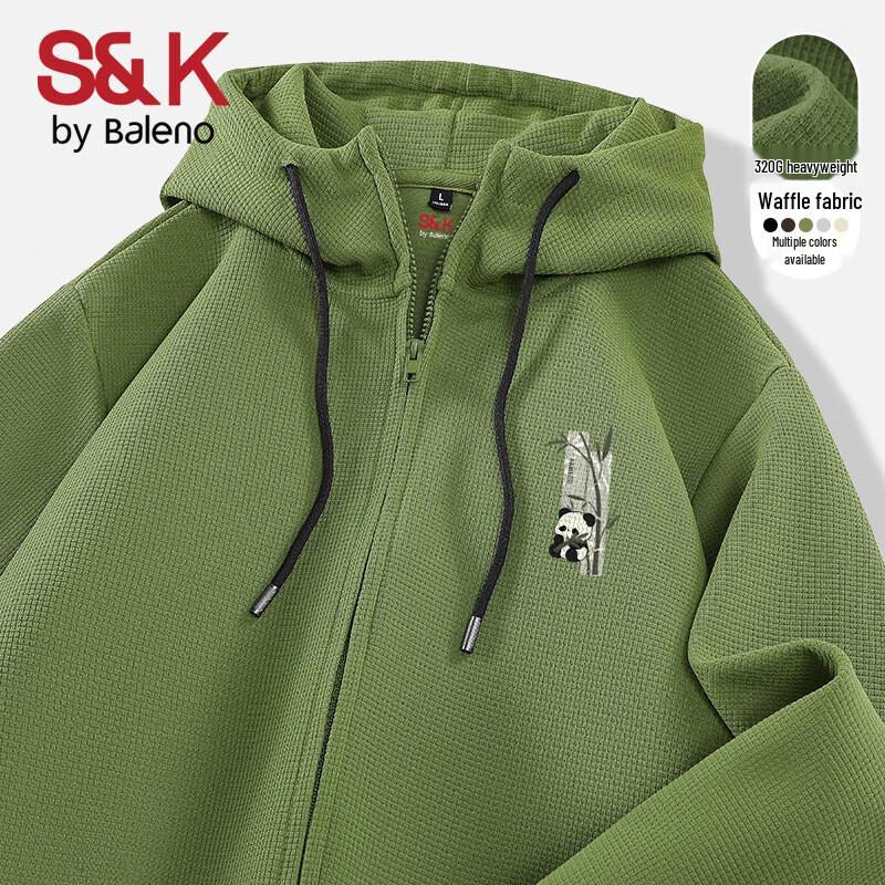 Baleno Men's S&K Waffle Knit Hoodie Jacket