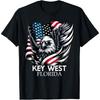 Key West Florida 4th Of July USA American Flag Cotton Men T Shirt S