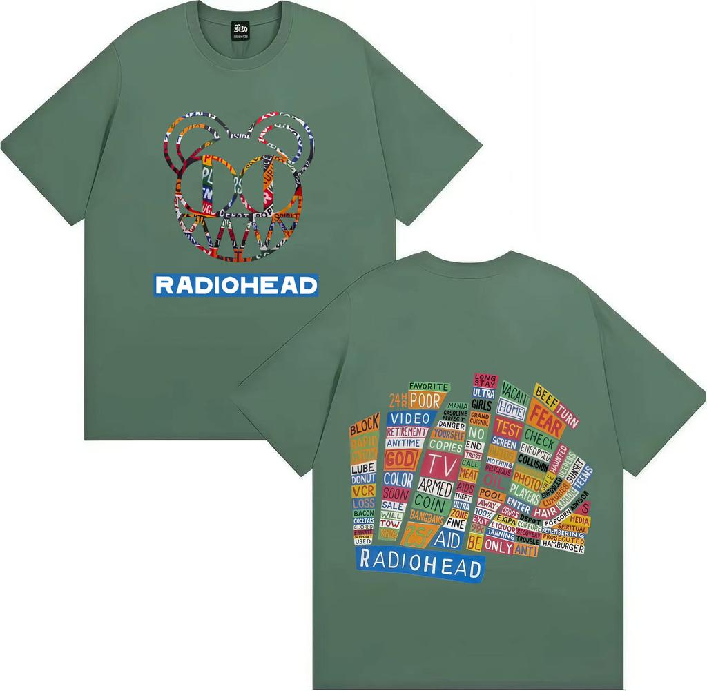 Radiohead T Shirt Hot Sale Popluar T Shirts Mens Womens Short Sleeves Aesthetic Oversized Loose Casual High Street Y2K Clothing