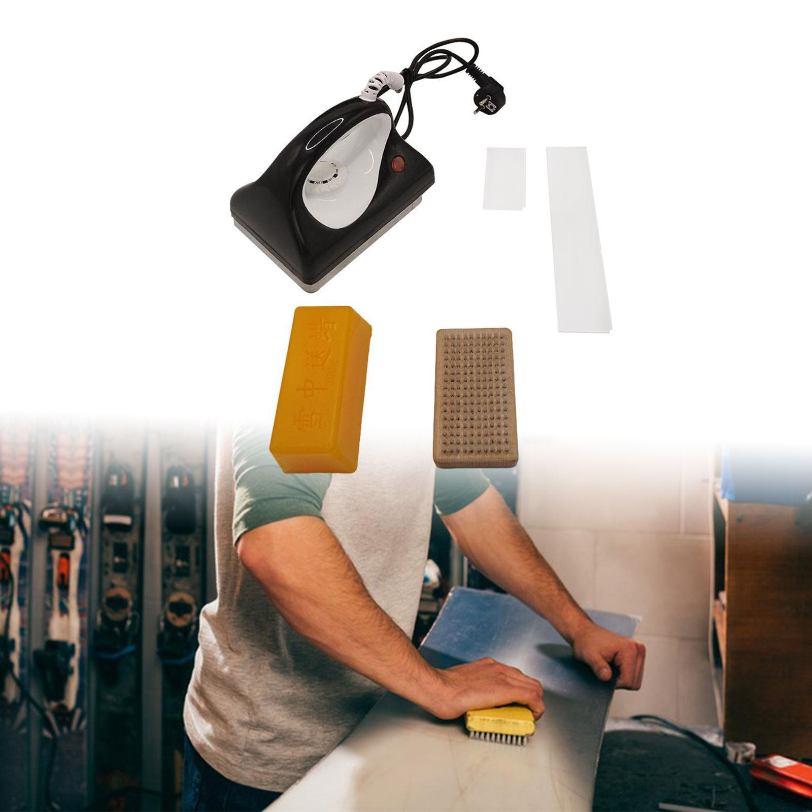 

Комплект для настройки лыж и сноуборда с утюгом для нанесения воска, регулируемый температурный контроль, желтый жёлтый