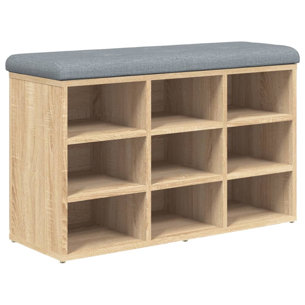 Schuhbank für den Eingangsbereich, mit Platz für 9 Paar Schuhe, vielseitig einsetzbare Schuhbank, 82 x 32 x 50 cm