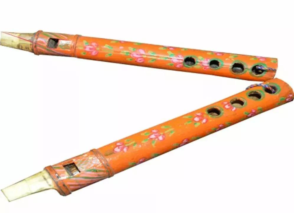 Traditional Indian Bansuri Bamboo Flutes – Set of 2 Kids Music Instruments