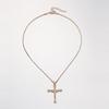European and American Jewelry, Simple Ins Cross Pendant Necklace, Personalized Niche Design Sense, Diamond-encrusted Collarbone Chain for Women