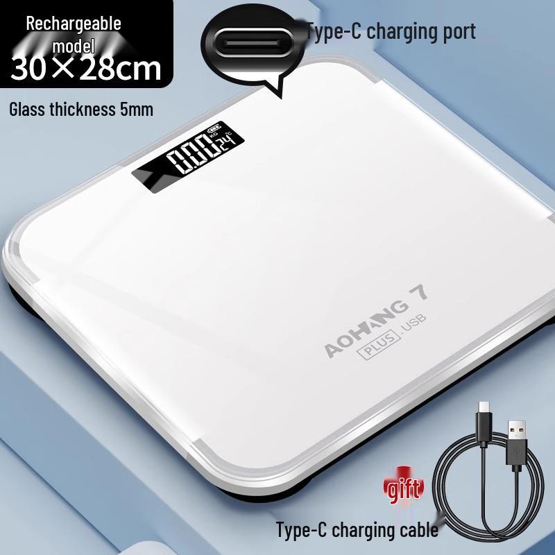 Перезаряжаемые цифровые весы для тела - Прочное бытовое устройство для измерения веса Default