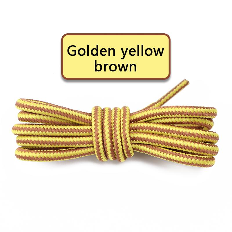 1Pair Boots Round Shoelaces Striped Double Color Shoe Laces Outdoor Hiking Leisure Shoe Lace Sneakers Casual Shoelace Accesories