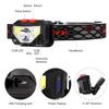2 Pack Powerful LED Headlight Sensor Head Light USB Rechargeable Headlamp Head Torch Waterproof Flashlights  for Camping Hiking