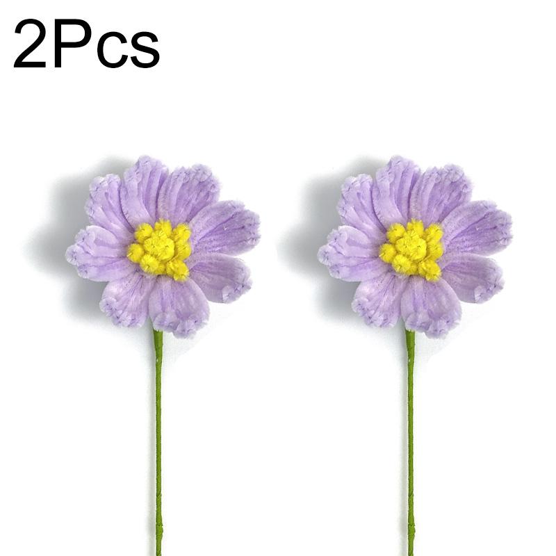 2Pcs Pipe Cleaner Friends Gift Home Decor 35CM Galsang Flower Branch Handmade Finished Flowers Woven Flower Auspicious Flower