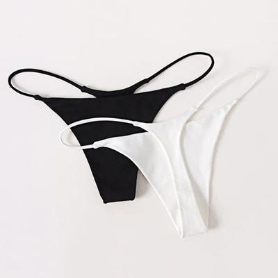 Kadın Külot Düz Renk Düşük Bel Çift Katmanlı Bikini G-string Dikişsiz Elastik Külot Baştan Çıkarıcı Tanga Kadın İç Çamaşırı