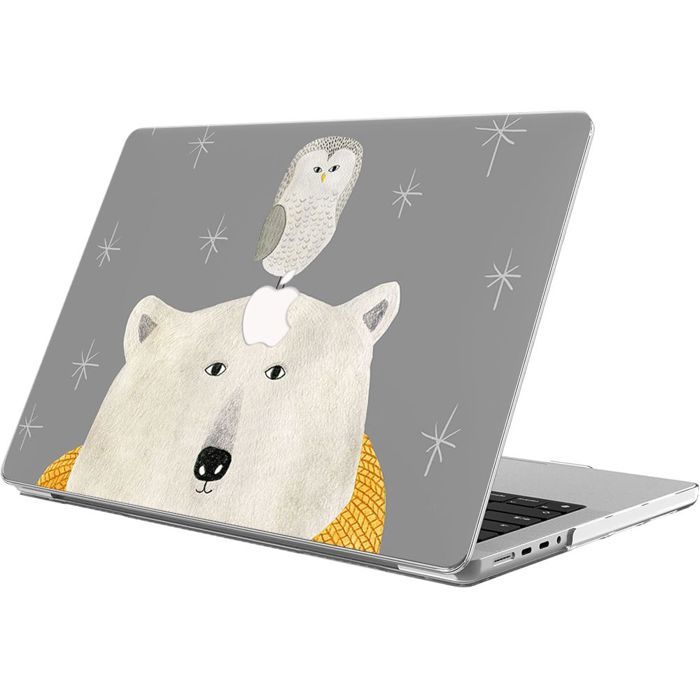 Coque de protection - MacBook - Air 15 Pouces - Antidérapante - Motif Hibou Ours - PC Dur