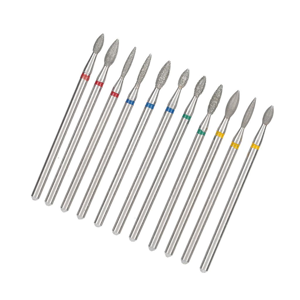 11Pcs Nail Drill Bit Emery Professionsal Exfoliating Polishing Burr Manicure Tools