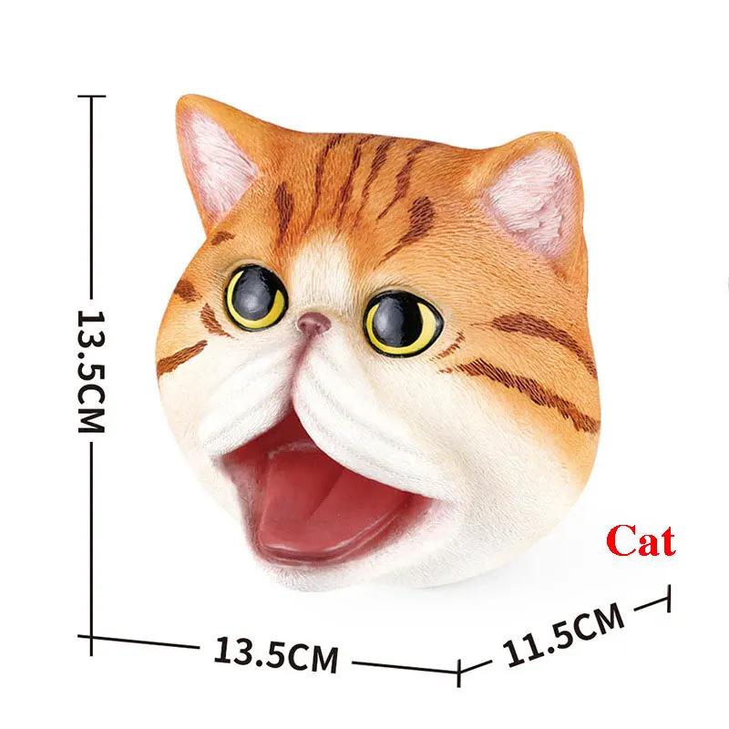 Soft Vinyl Rubber Animal Head Hand Puppet Figure Toys Gloves Model Gift Dinosaur Hand Puppet Toys For Halloween dress up