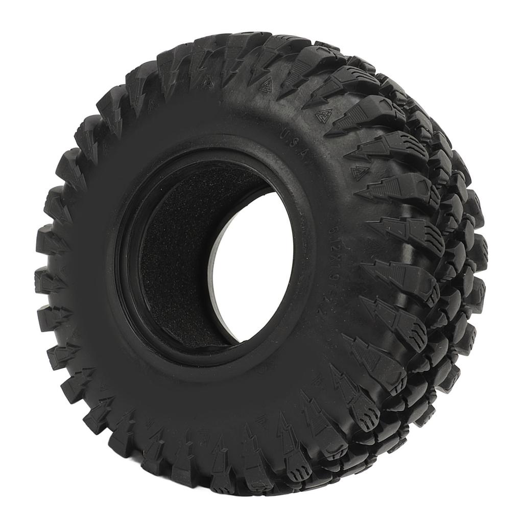 RC Tires 2.2inch 4Pcs RC Rubber Tyre Set Wheel Tires for 1:10 RC Crawler 130mm Diameter RC Accessories Black