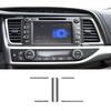 Set Carbon Fiber Car Front Dashboard AC Vent Cover For Toyota Highlander 15-18