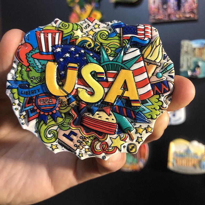 3D City Travel Souvenir Magnets: European and Global Regions