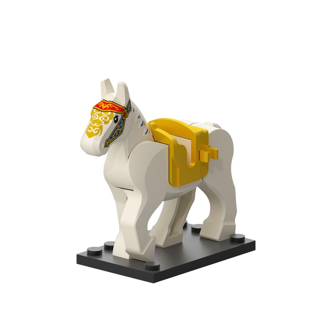 Horse Figure War Minifigures Building Block Model Desktop Decor Children Gift