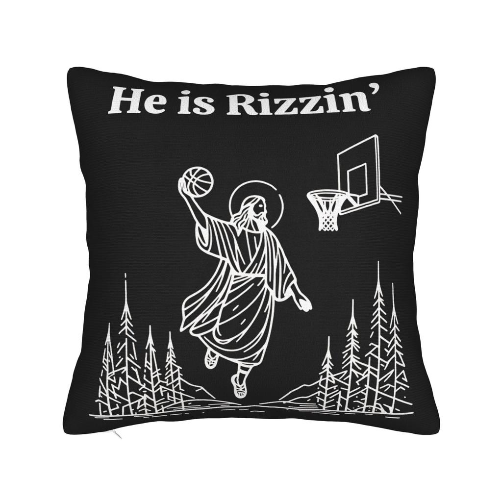 Pillow Cover He Is Risen Boho Easter Christian Jesus Vintage Pillow Case For Sofa Bedroom Home Decor Pillowcases