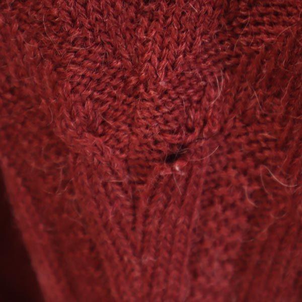 Yves Saint Laurent Wool Blend Long Sleeve Knit L Reddish Sweater Men's Used