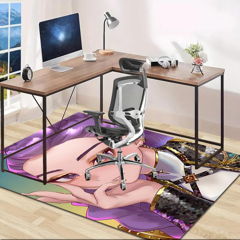1pc KPop Demon Hunters RUMI7 Design Area Rug - Non-Slip, Soft & Cozy Floor Mat for Living Room, Bedroom, Office - Indoor/Outdoor Decorative Carpet