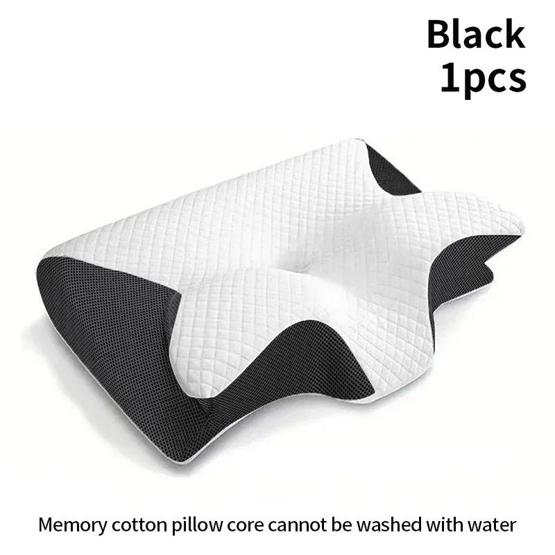 New 2 In 1 Ergonomic Memory Foam Pillow Help Sleep,Protect The Neck Cervical Orthopedic Travel Neck Pillow For Sleeping For Home