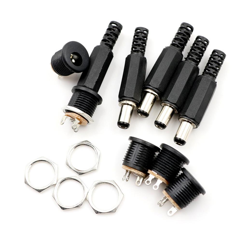 15Pcs for DC Power Plug 5.5x2.1mm for Dc Plug 5.5-2.1 Wire Type Standard Length 9mm for DC Male Plug Power Supply DIY fo