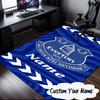 Custom Name Everton Football Club Crest Rug for Living Room, Game Rooms, Office, Bedroom, Floor Mat Playful Design, Fan Gifts Christmas Decor