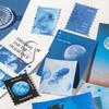Stilles blaues Glitzer-Sticker-Set: Ketchup Girl Blues Thema DIY Journal Dekoration