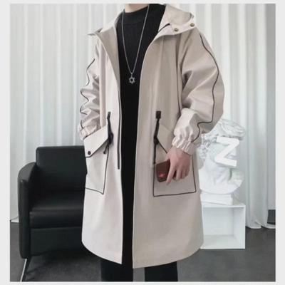 Men's Mid-Length Windbreaker: Trendy Cape for Spring, Autumn, and Winter - Versatile, Handsome Casual Jacket