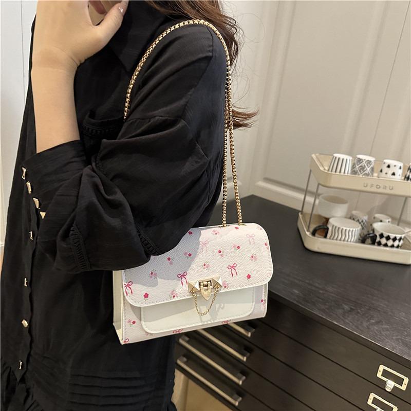 Fashion Crossbody Shoulder Bag Fresh Cherry Printing New Spring Cute Trend Sweet Small Square Bag