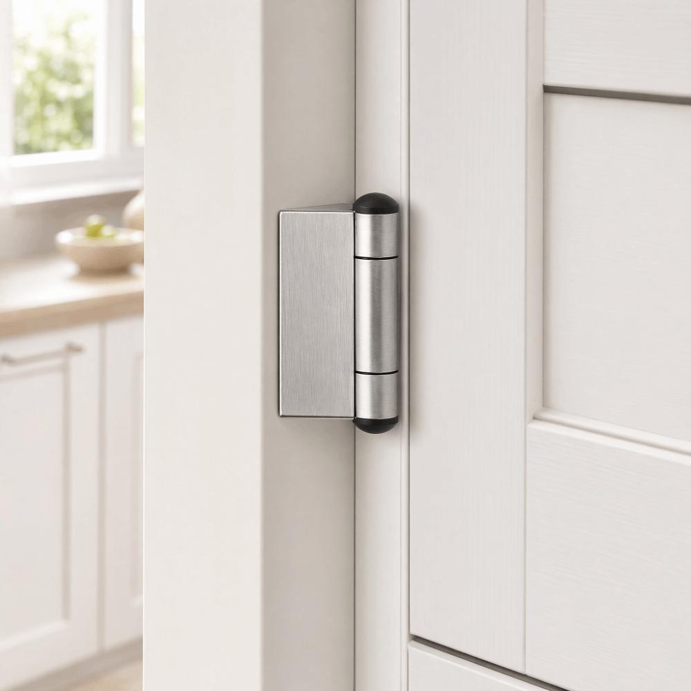 4pcs Weld Self Closing Hinge Sturdy Stainless Steel Hinge Durable Spring Door Hinge Wardrobes