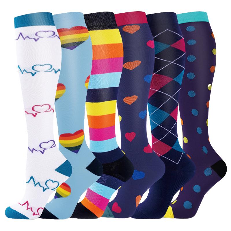 Unisex 6 Paar Kompressionssocken-Set zum Laufen & Radfahren