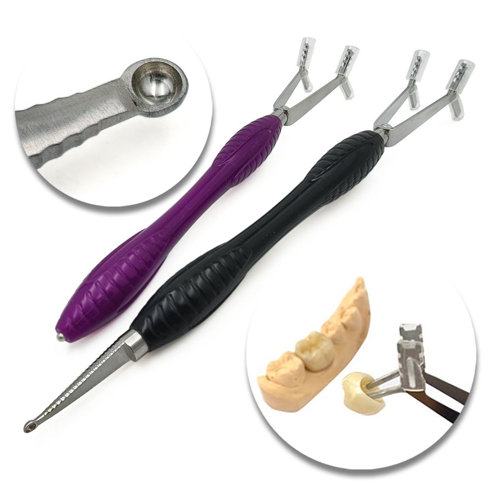 Dental Crown Holder Dental Posterior & Anterior Crown Bridge Placer Remover Silicone Handle Dentistry Lab Instruments