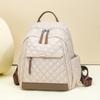 Rhomboid Quilted Backpack Women's Large Capacity Backpack