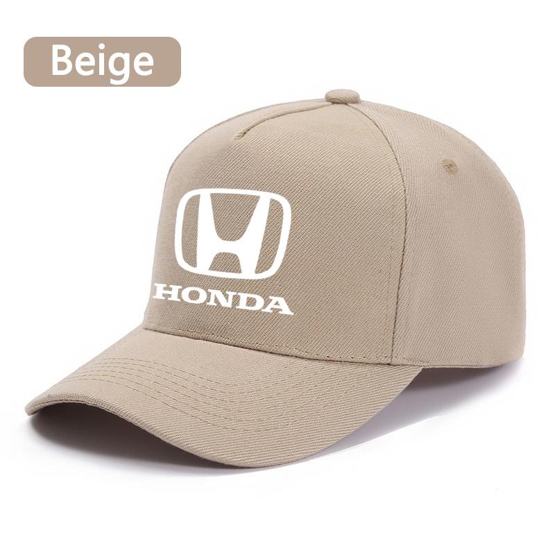 

Leisure Fashion Car Logo Cotton Adjustable Baseball Hat for Honda Mugen Power Civic Accord CRV Hrv Jazz Auto styling accessories бежевий