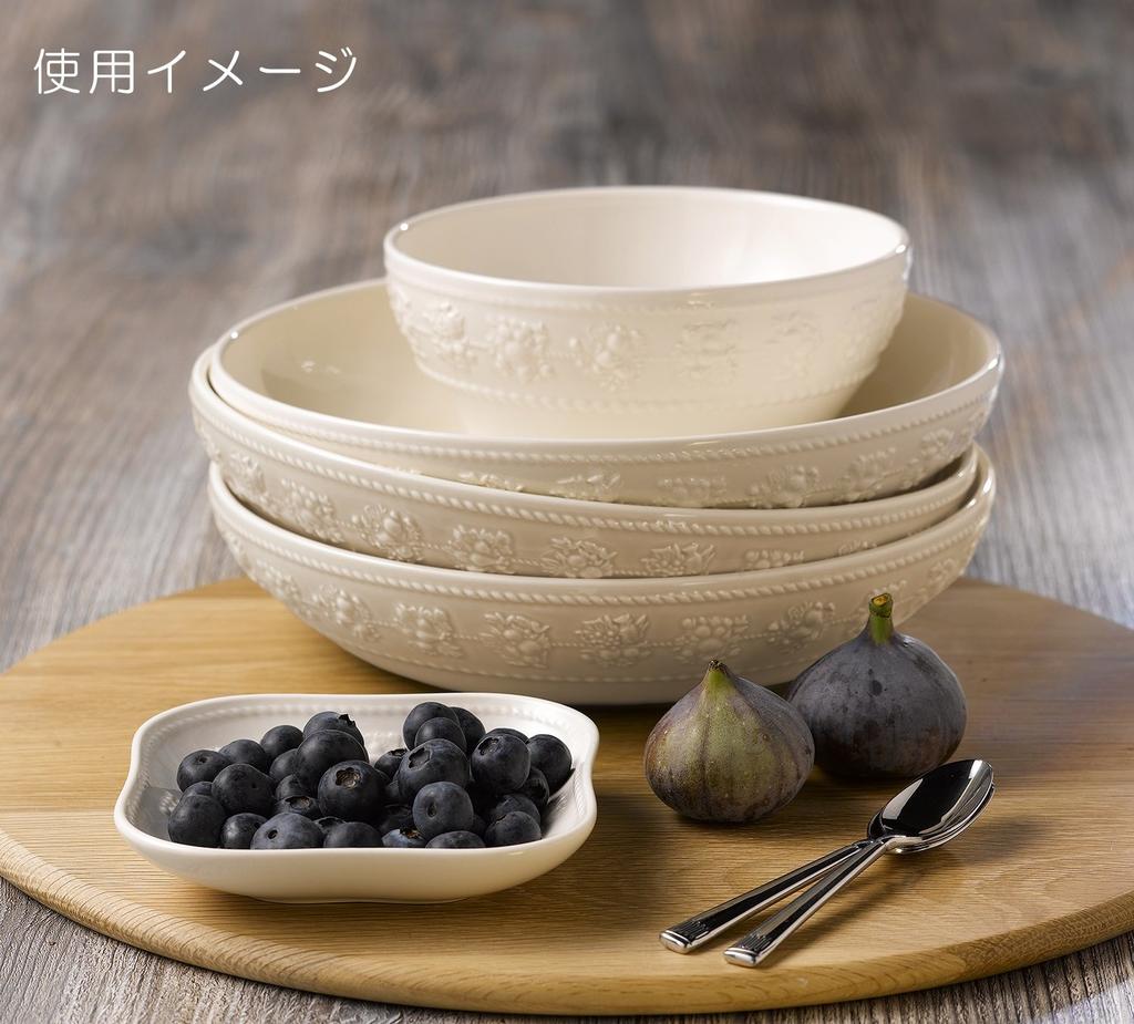 Wedgwood Festivity FEI BL222 [Officially Imported] Bowls, 22cm, Ivory, Pair,