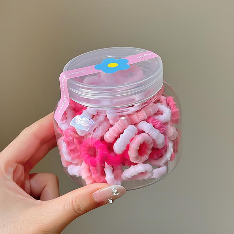 100 Pcs, Children'S Colored Hair Does Not Hurt, Towel Ring, Hair Band, Girls' Small Hair Tie, Rubber Band, Baby Headband, Hair Accessories.
