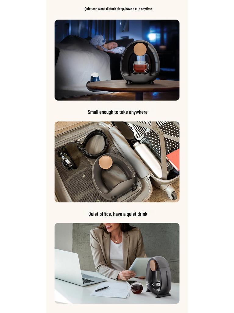 Hairui přenosný tichý mini kávovar na překapávanou kávu