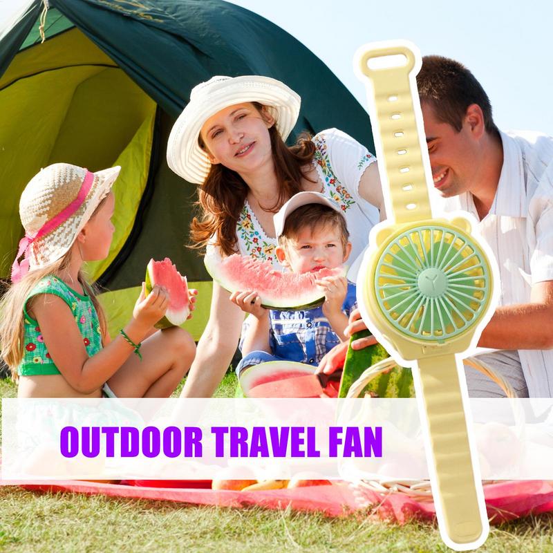 Kreativer Handgelenk-Ventilator Persönlicher Schüler Kinder Tragbare Uhr Kleiner Ventilator Luftkühler Kühlwerkzeug Mini Tasche Cartoon Ventilator