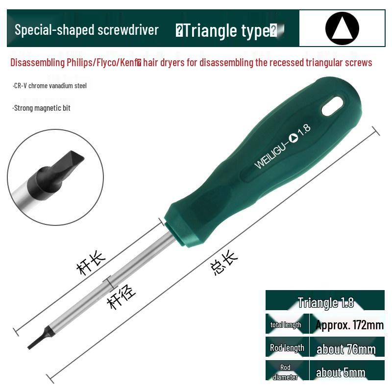 Dreikant-Schraubendreher-Set für Haushaltsgeräte