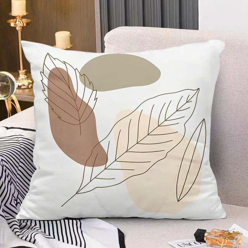 Artistic Floral Print Decorative Pillowcase Bedroom Living Room Square Cushion Pillowcase