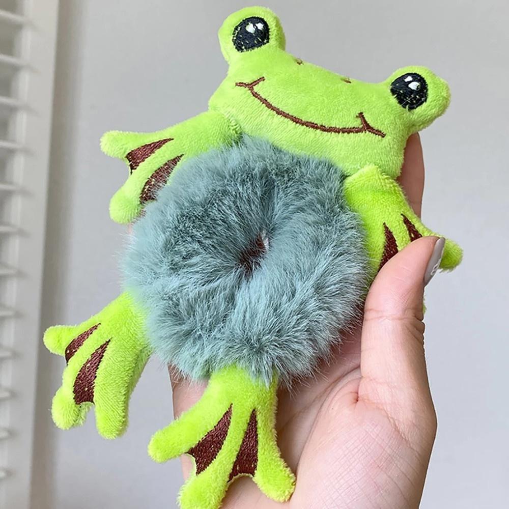 

1 шт. кавайные женские эластичные аксессуары для волос с резиновой головкой, мультяшная плюшевая лягушка, панда, кролик, кошка