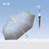 High Value Gradual Change Transparent Umbrella Female Ins Wind Feeling Curved Hook Handle Small Fresh Long Handle Umbrella Fixed