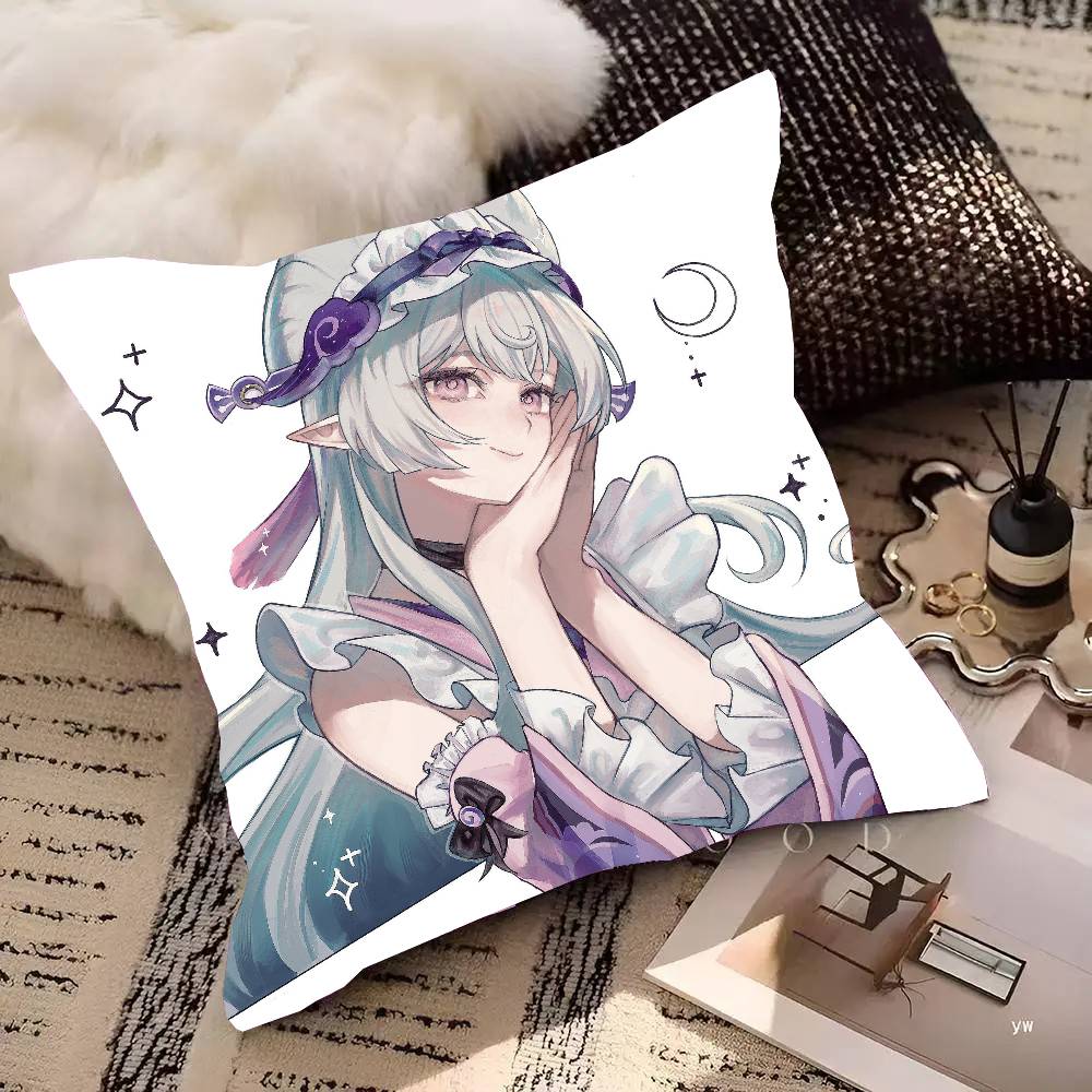 Yumeizuki Mizuki Game Genshin Impact Pillow Case Fashion Square Pillowcase Bedroom Sofa Room Ins Decoration Leisure