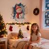 Holiday Window Clings PVC Wall-Breaking Santa Door Clings Holiday Glass Decals Decorations for Bathrooms Kitchens Bedrooms