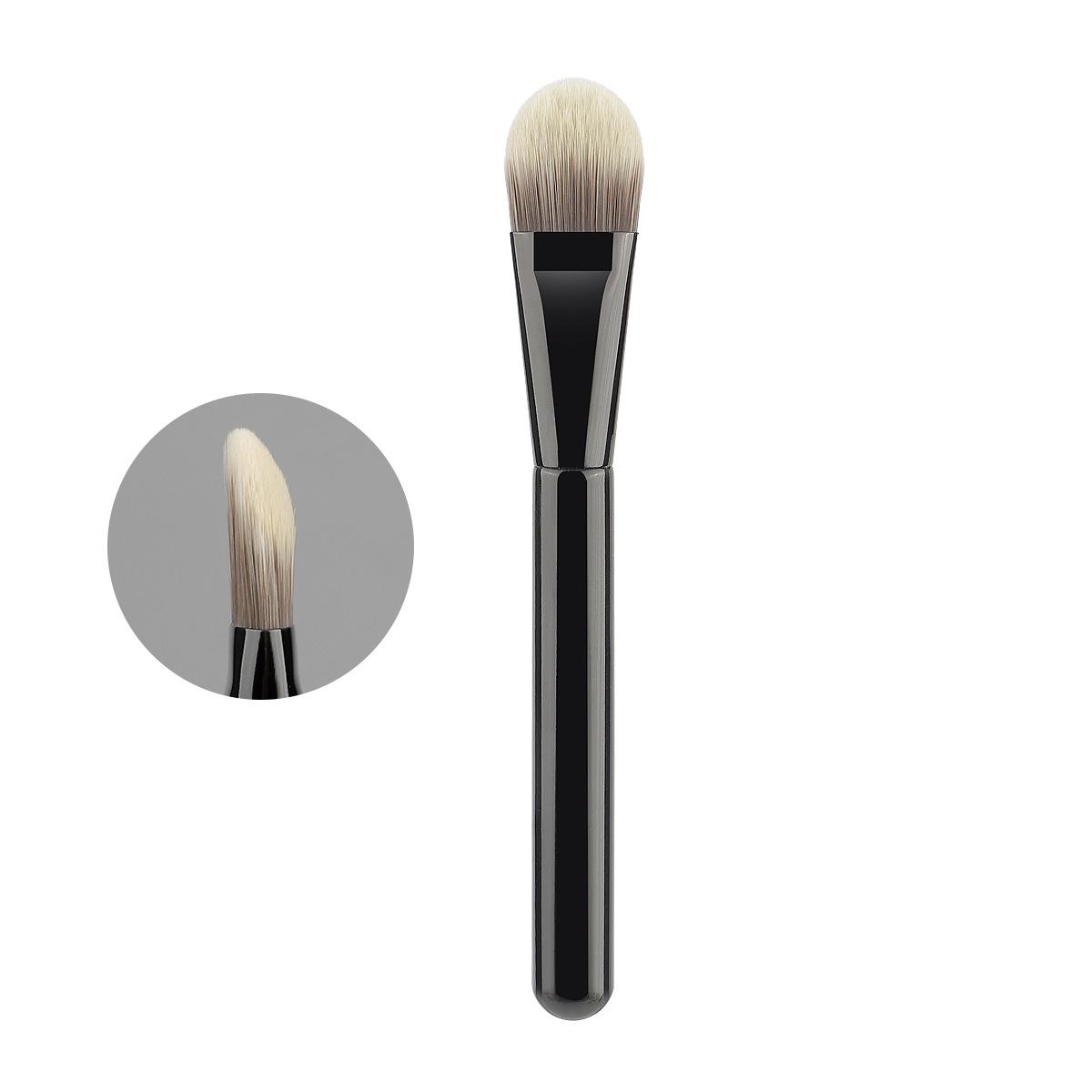 

Hot Selling Single Slope Tongue Foundation Brush Blush Brush High Quality Wooden Handle Bristles Soft Multifunctional Brush Beauty Tool
